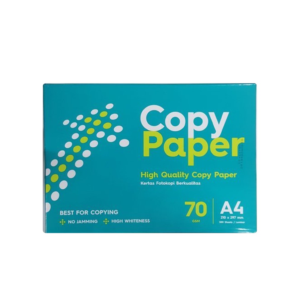 Kertas HVS A4 70gram Merk CopyPaper 1 RIM (ISI 500 LEMBAR)