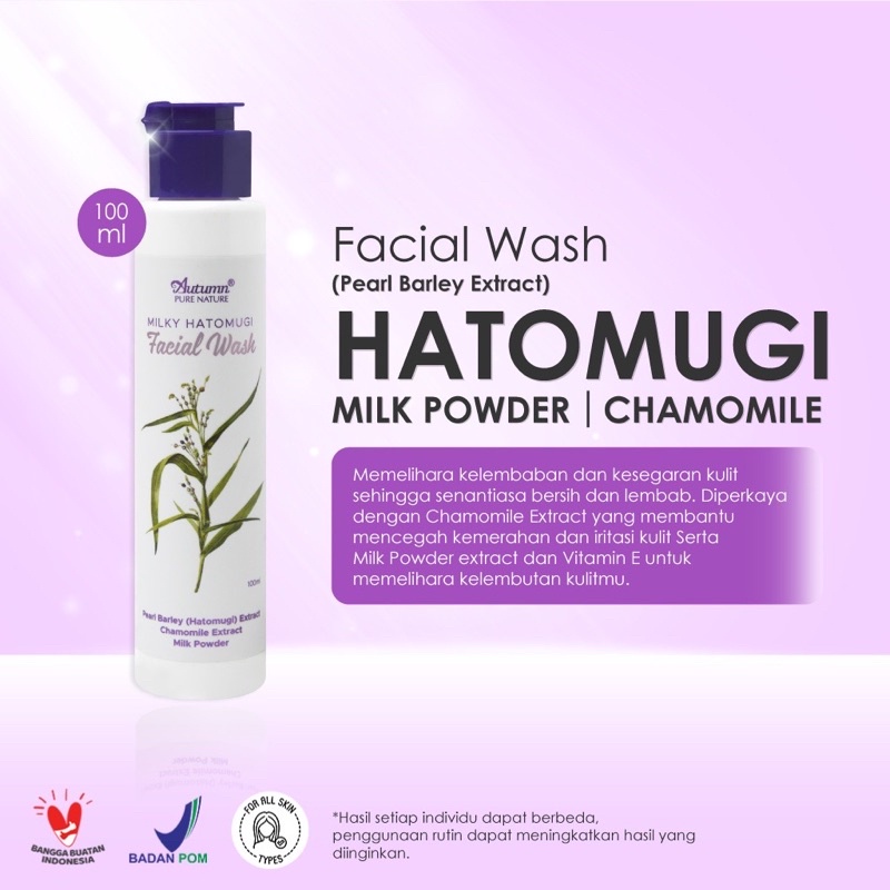 BPOM AUTUMN MILKY HATOMUGI FACIAL WASH 100ML