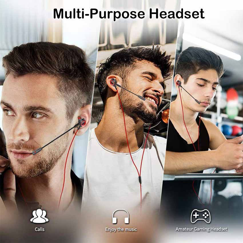 (COD) 98k Headset Gaming with Microphone Wired Earphone 9D Bass Original Waterproof Headphones Hifi Sport Music Surround Stereo Henset