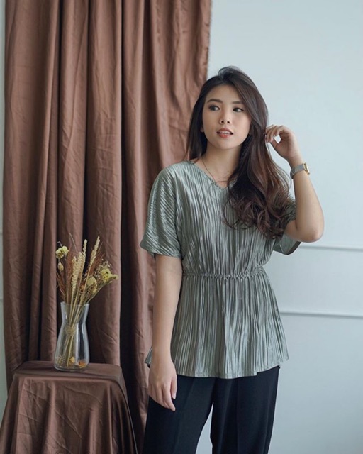 Jean top / blouse pleated