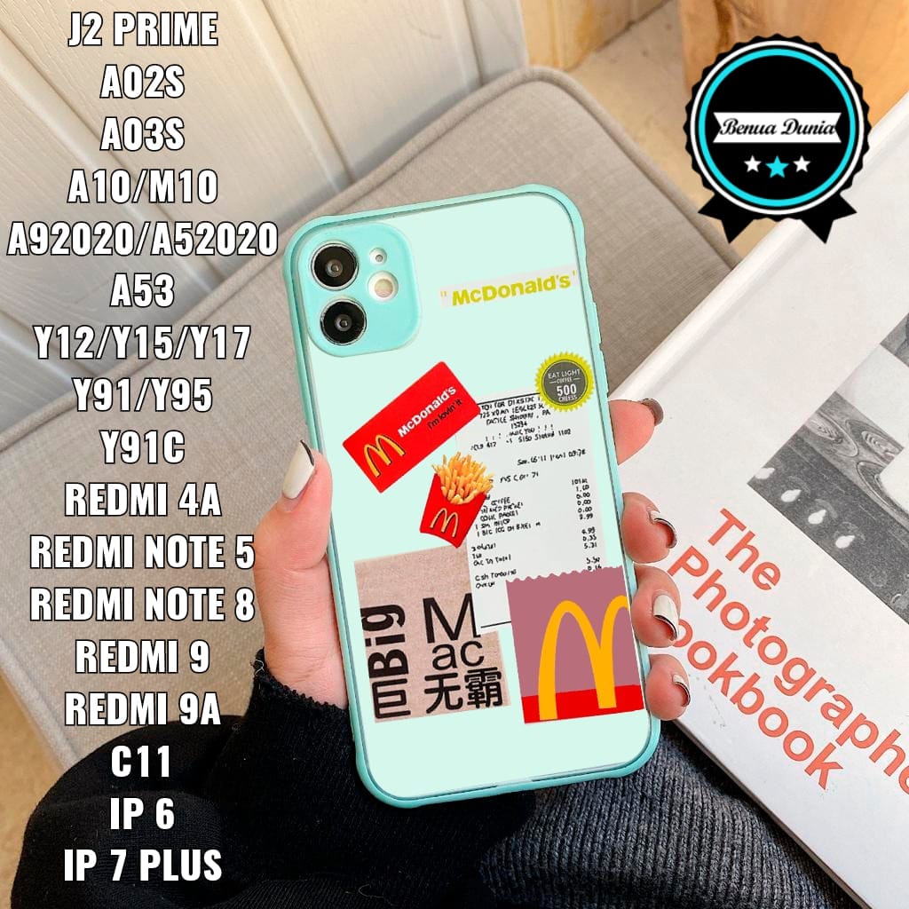 SS087 Casing McDonald's Straight Cube Soft Case vivo Y15S Y01 Y12 Y15 Y17 Y20 Y20S Y12S Y21 Y21S Y33S Y30 Y50 Y30I Y51 2020 BD2496-7