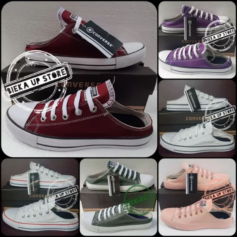 Sepatu Sneakers Slop Selop Bustong Converse Slip On Unisex Bisa Pria Wanita