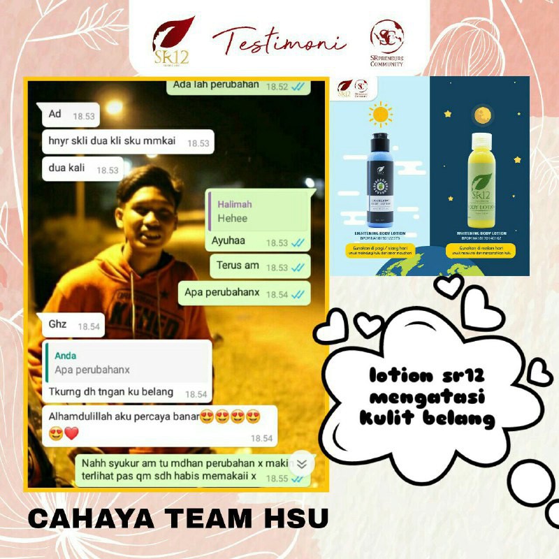 LIGHTENING BODY LOTION SR12 / Body Lotion / Pencerah Kulit / Perawatan Tubuh / Perawatan Kecantikan