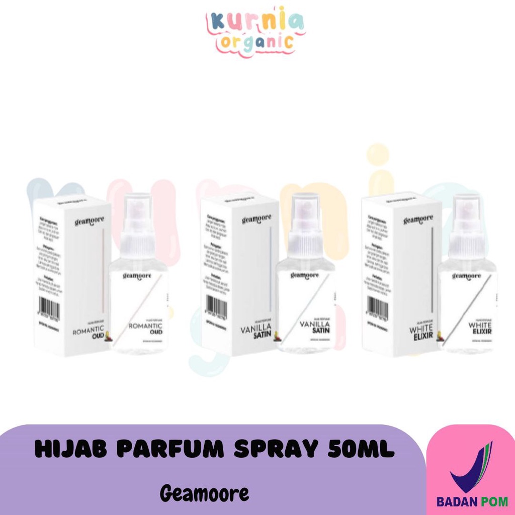 GEAMOORE hijab parfume with shimmer / Parfum Hijab / Parfum Geamoore 50ml / parfum geamoore 30ml / i