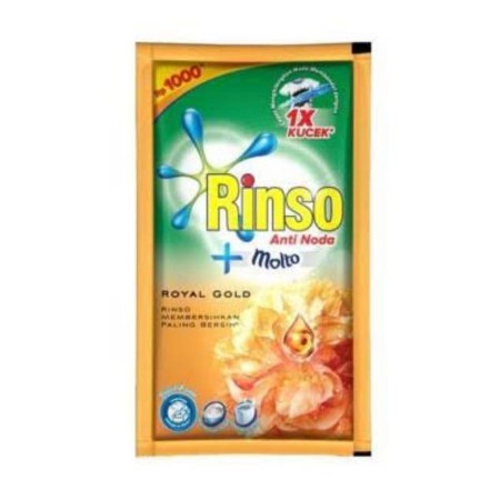 Rinso Cair Royal Gold hijau ungu sachet / sabun cuci cair rinso liquid emas gold per pcs