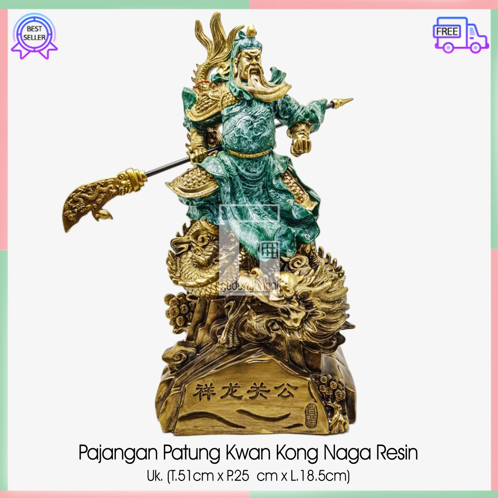 Pajangan Patung Hiasan Hadiah Kado Meja Kantor Dewa Kwan Kong Guan Guang Yu Bumi Maitreya Fengshui Fengsui Feng Shui Rejeki Hok Meja Altar Sembahyang Emas Gold Kuningan Batu Giok Resin Bodhi Rupang Gelang Tasbih Buddha Budha Amitabha Statue Necklace Besar