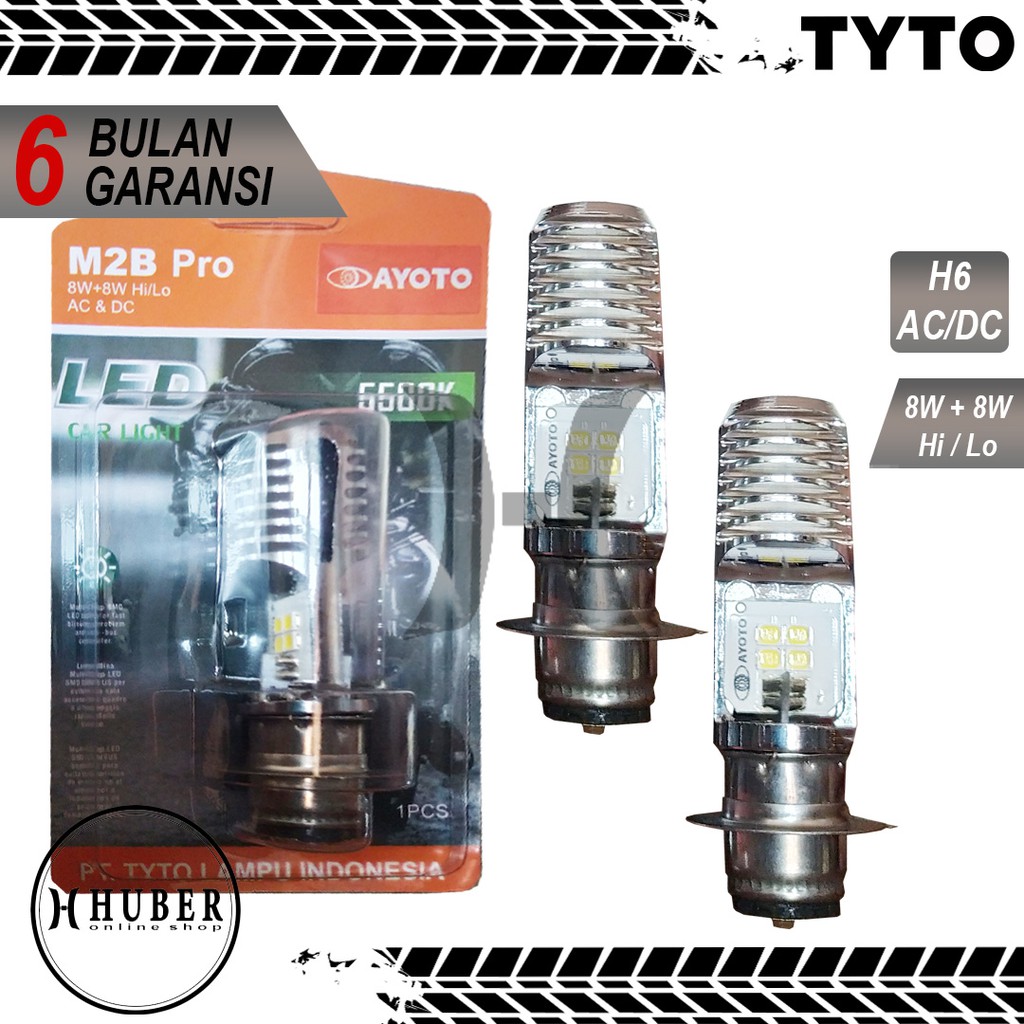 Jual Lampu Motor Depan LED TYTO AYOTO M2B PRO H6 AC DC Motor Bebek ...