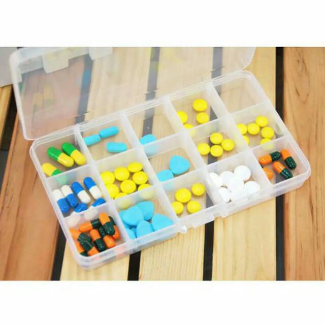 Storage Box Case Organizer Kotak Tempat Penyimpanan Serbaguna perhiasan Manik-Manik Obat Mur