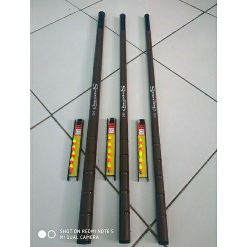Joran tegek carbon sougayilang panjang 360 450 dan 540 cm warna coklat