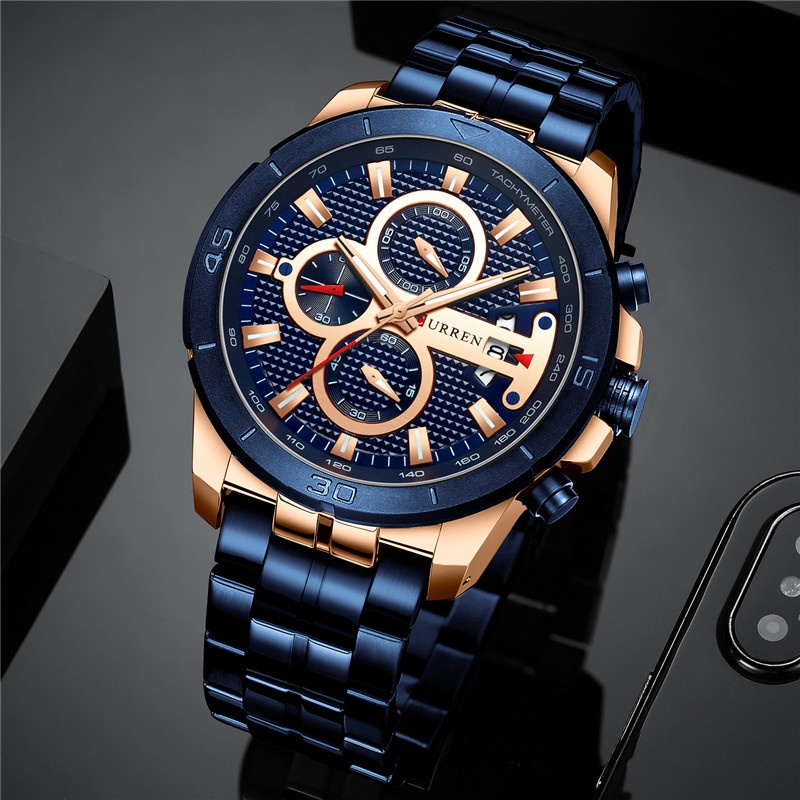 CURREN 8337 Jam Tangan Pria Analog Chronograph WK-SBY