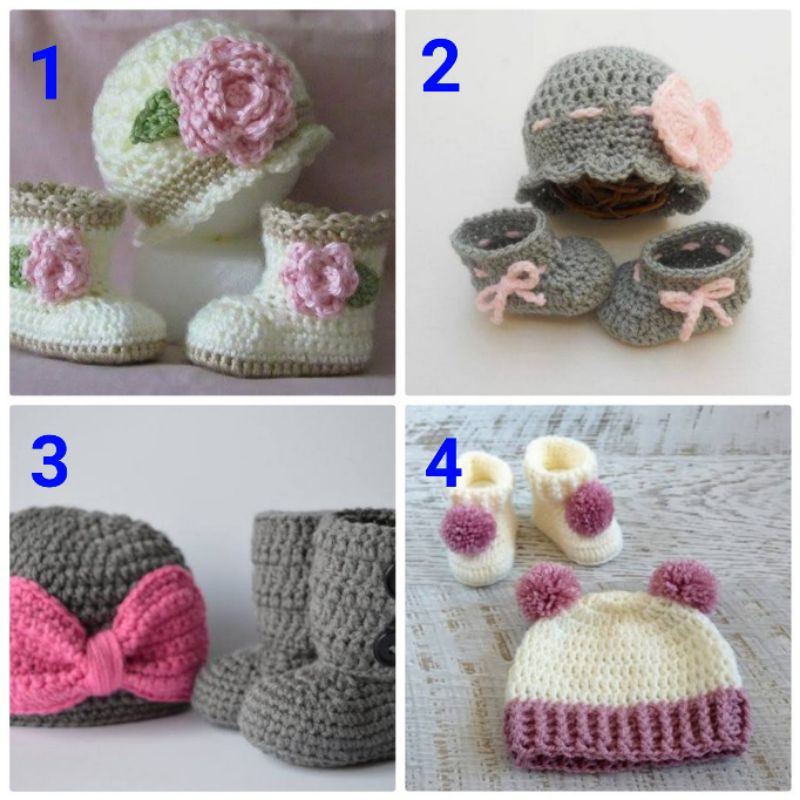 kostum rajut bayi untuk fotografi