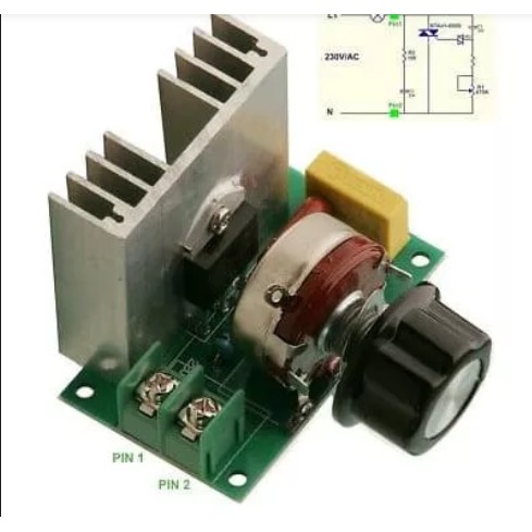 Kit Dimmer AC 220V 4000watt motor speed controller AC electric furnace fan high-power dimming temperature regulation voltage regulation speed switch