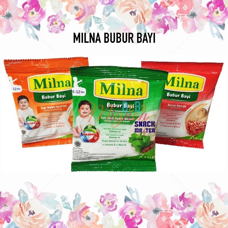 BEBEMIGNON MILNA BUBUR TIM SACHET 20gr Makanan Sehat Pendamping ASI MPASI Baby Instan 6+ 6 Bulan
