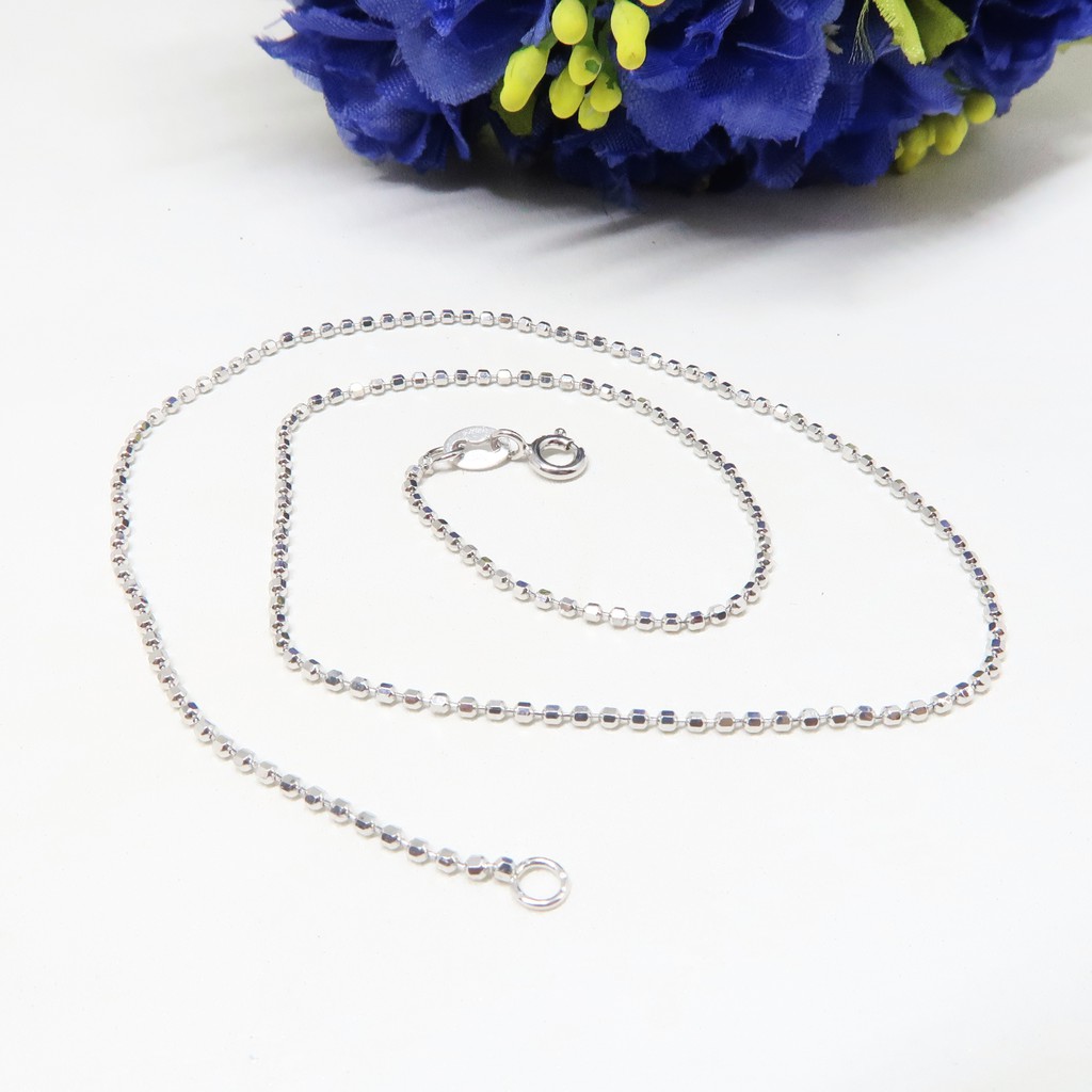 BCRA006 KALUNG RANTAI ANAK BAYI BALITA BIJI LADA PERAK SILVER 925 LAPIS EMAS