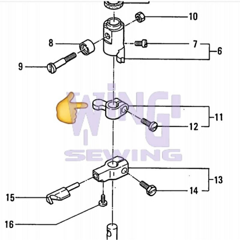 No 243081 Jepit Tiang Looper Mesin Jahit Karung Portable NP-7A