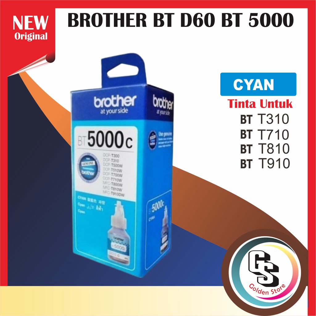 Tinta Brother BT d60bk BT5000 PREMIUM (COMPATIBLE) FOR DCP - T310 , DCP -T510W , DCP-T710W , DCP-T810W -1SET