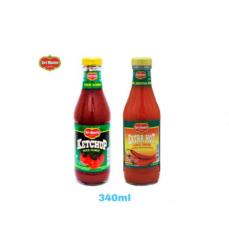 

Delmonte Ketchup saus tomat/ Chilli sauce saus sambel Botol 340 ml