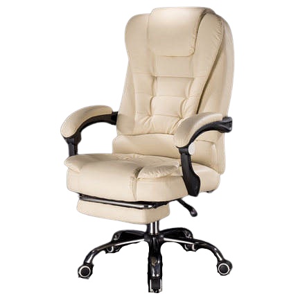 Kursi Direktur Kursi Kerja Kursi Kantor Footrest Bangku Eksekutif 1000-1020 - White