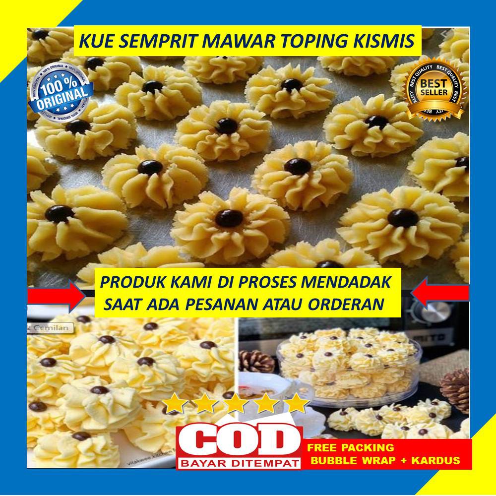 

Kue Semprit 350 Gram Mawar Kismis Premium