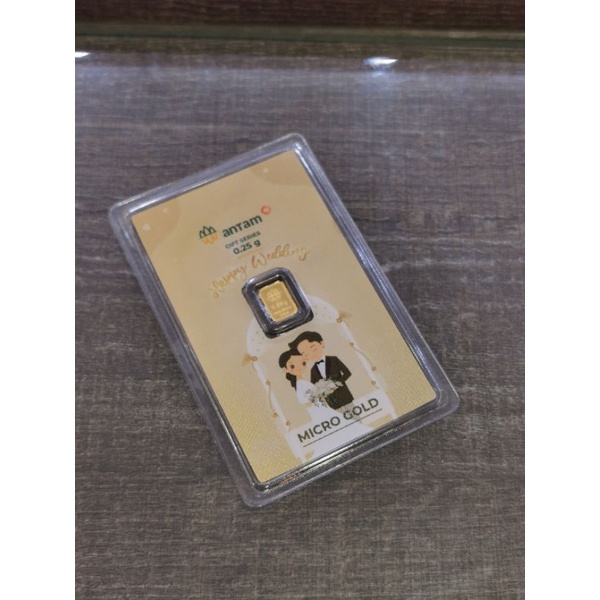 Micro Gold 0.25 gram Happy Wedding