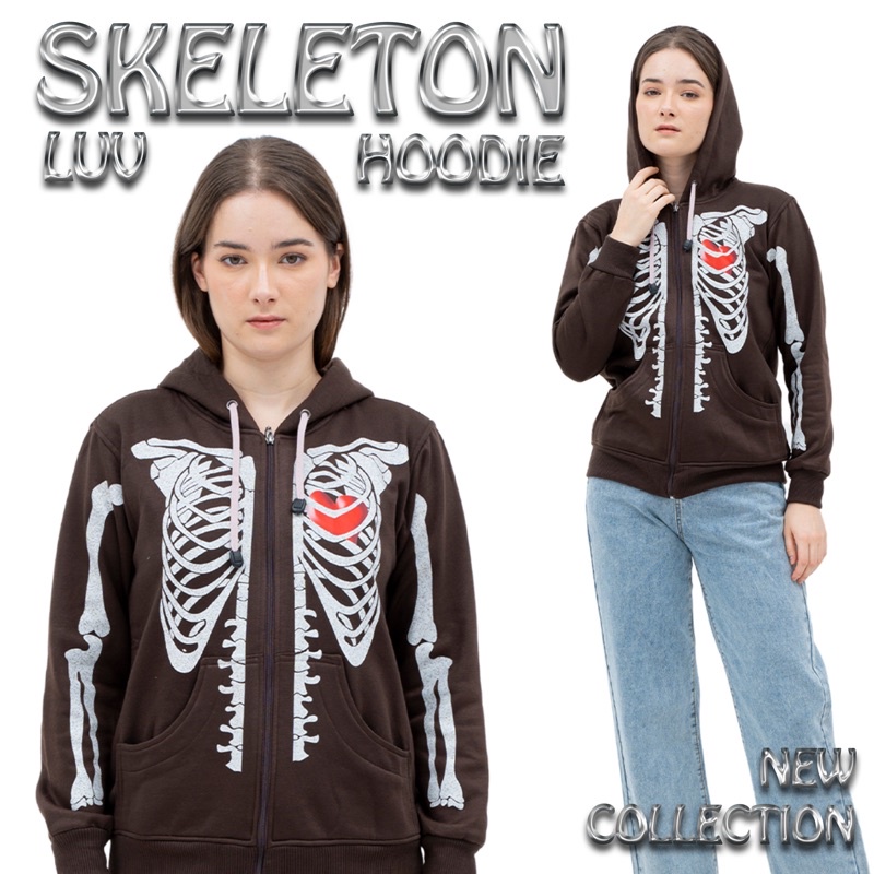 skeleton luv hoodie