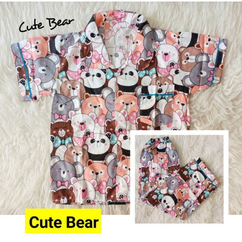 AS Piyama Anak bergambar bahan katun uk. 5-8th