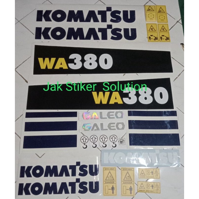 Komatsu  Wheel Loader WA380  Sticker Alat Berat