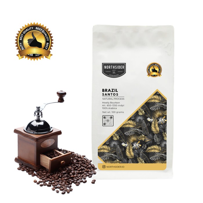 

BIJI KOPI ARABIKA BRAZIL SANTOS NATURAL 100GR NORTHSIDER COFFEE - kkp2219
