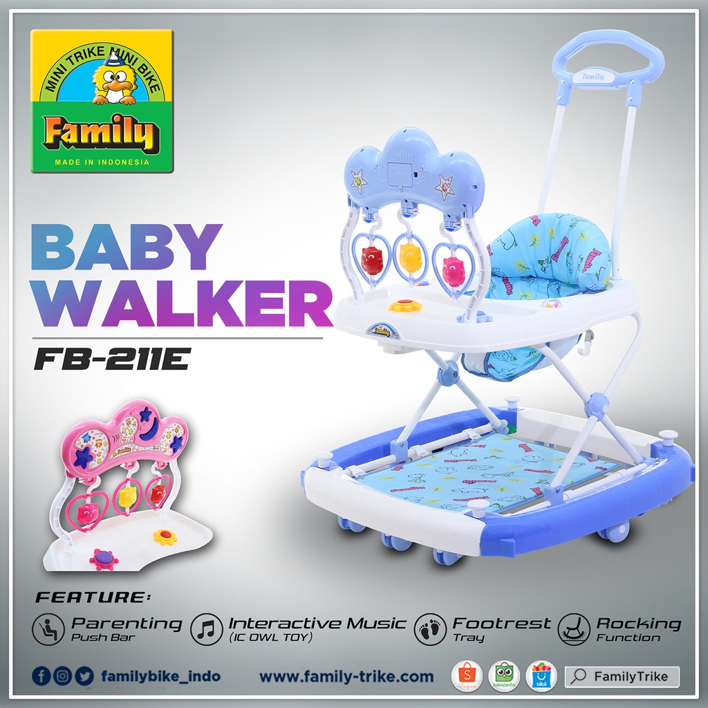 Baby Walker Family Seri Burung BW  - 211E  Kereta belajar jalan bayi