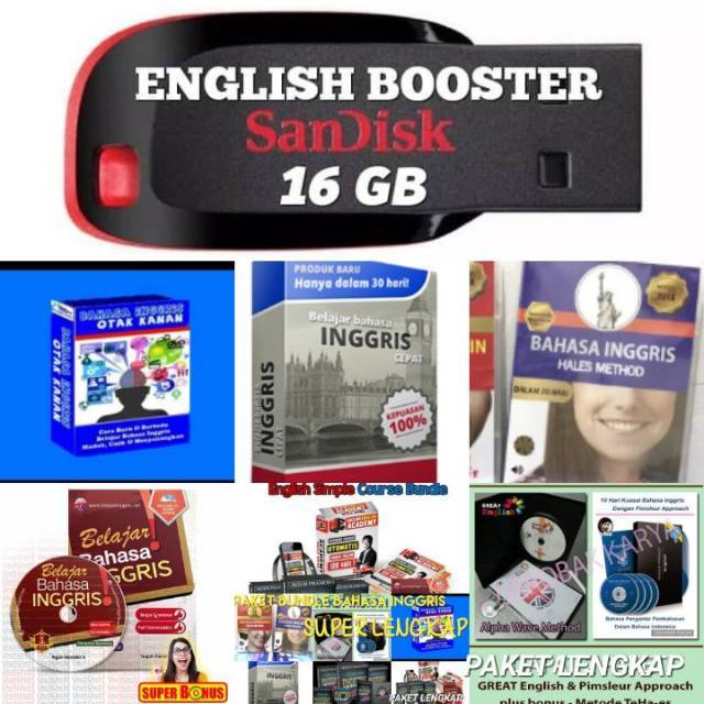 Paket Bahasa Inggris Flashdisk 16gb English Booster Super Lengkap Shopee Indonesia