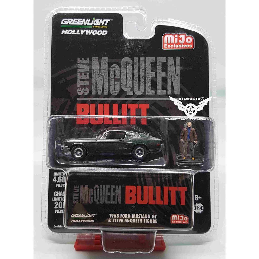 Greenlight Steve McQueen BULLITT 1968 Ford Mustang GT & Figure