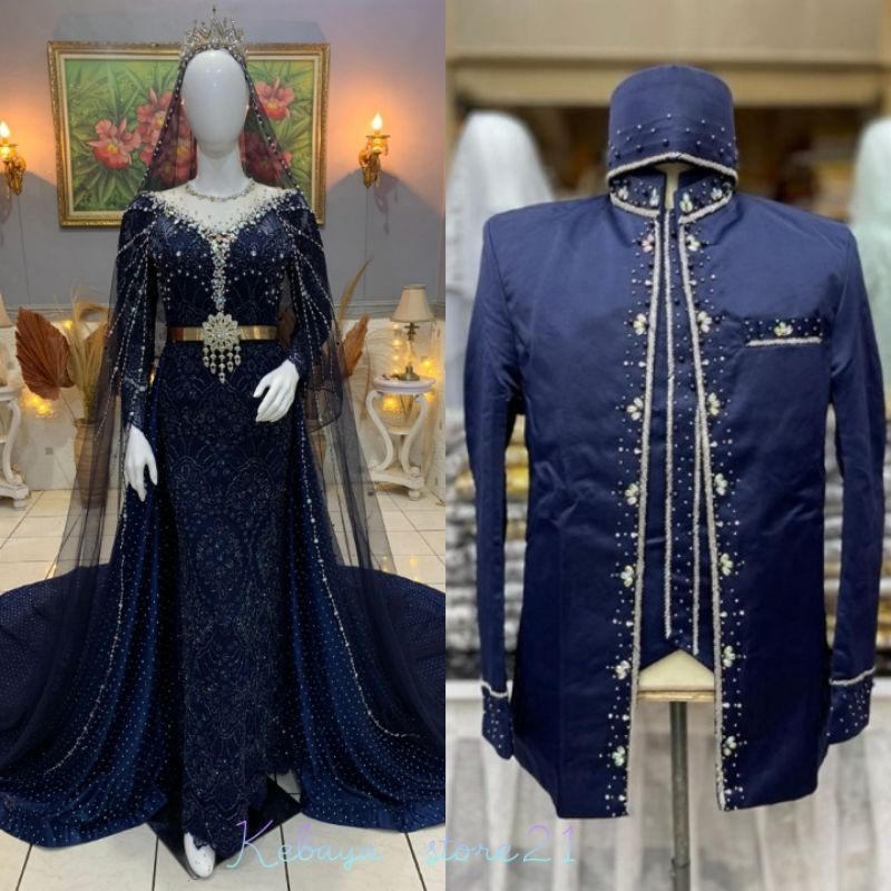 CAUPLE TERLARIS GAUN DRESS JUBAH BEREKOR |BAJU PENGANTIN TERBARU|KEBAYA DRESS COUPLE|GAUN DRESS MUSLIMAH