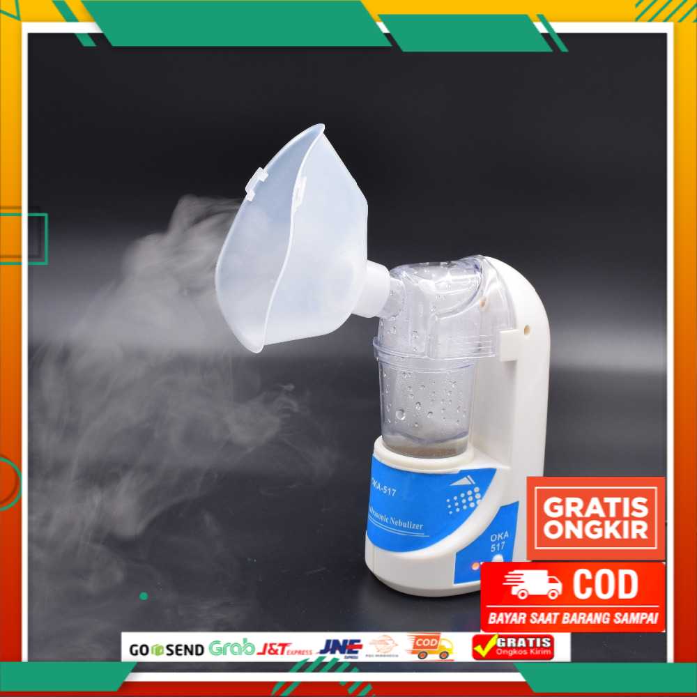 Alat Terapi Pernafasan Asma Nebulizer Portable Ultrasonic Inhalasi - OKA-517 - White