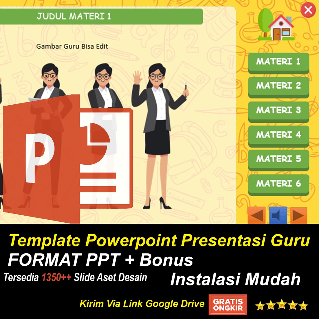 Jual Template Powerpoint Presentasi Guru PPT + Bonus PROMO !! | Shopee