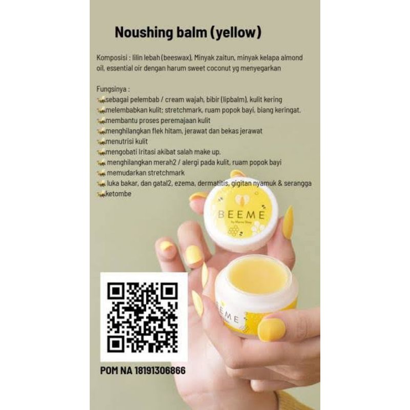 Beeme bee me nourishing balm by mama shey aman anak melembabkan kulit ruam popok dan dewasa