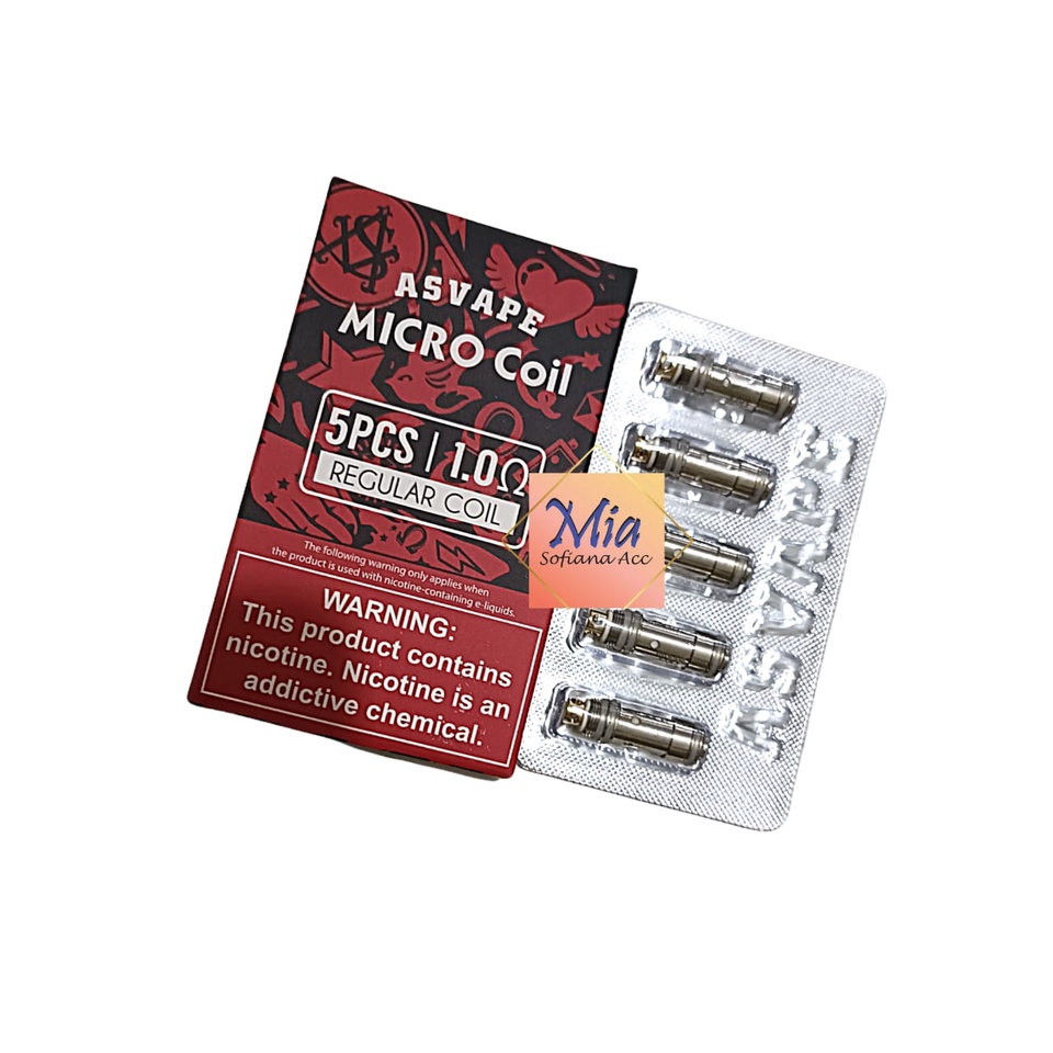 Terbaru Replacement Coils Asvape-Micro 1.0hm/0.50hm Harga 1 Biji Original