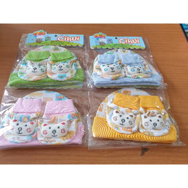 KAOS KAKI BONEKA TIMBUL + TOPI BAYI CIHUI