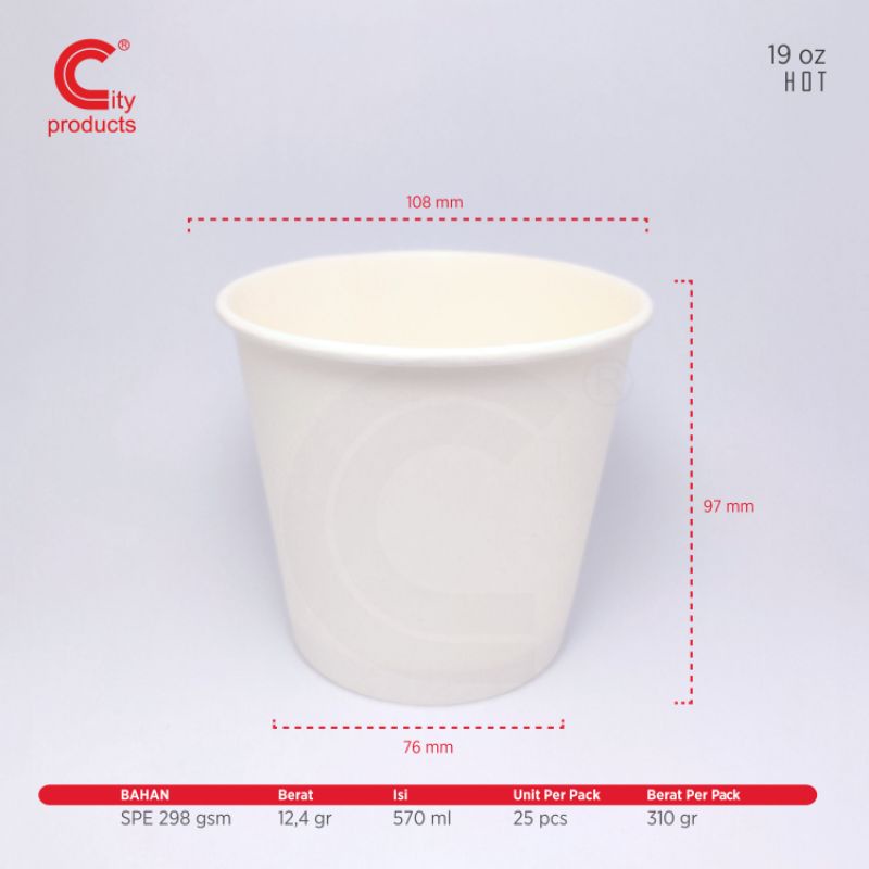 Paper Bowl 19 oz Soup / Mangkok Kertas 19 oz Soup