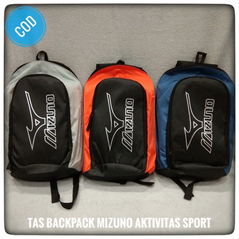 Tas Sport Ransel Mizuno Backpack Mizuno / Tas Gendong Tas Ransel Sporty Casual / Tas Ransel Sepeda