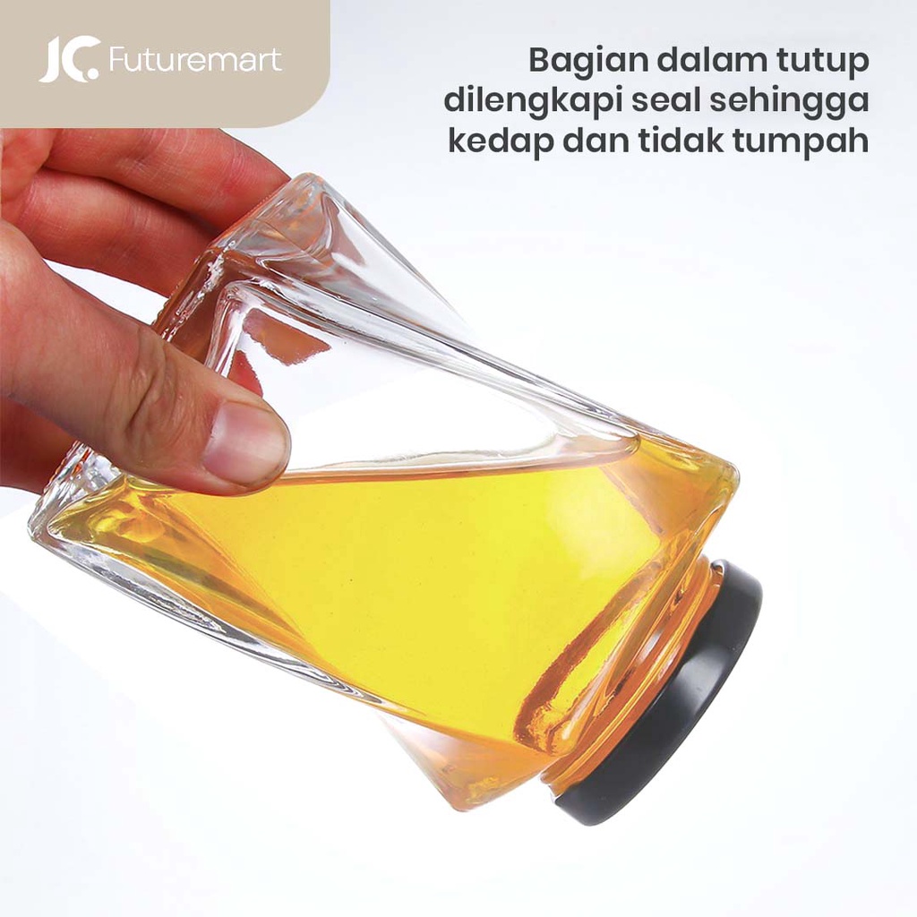 BOTOL KACA TWIST SHAPE 350ML KEMASAN MADU SELAI HONEY GLASS JAR