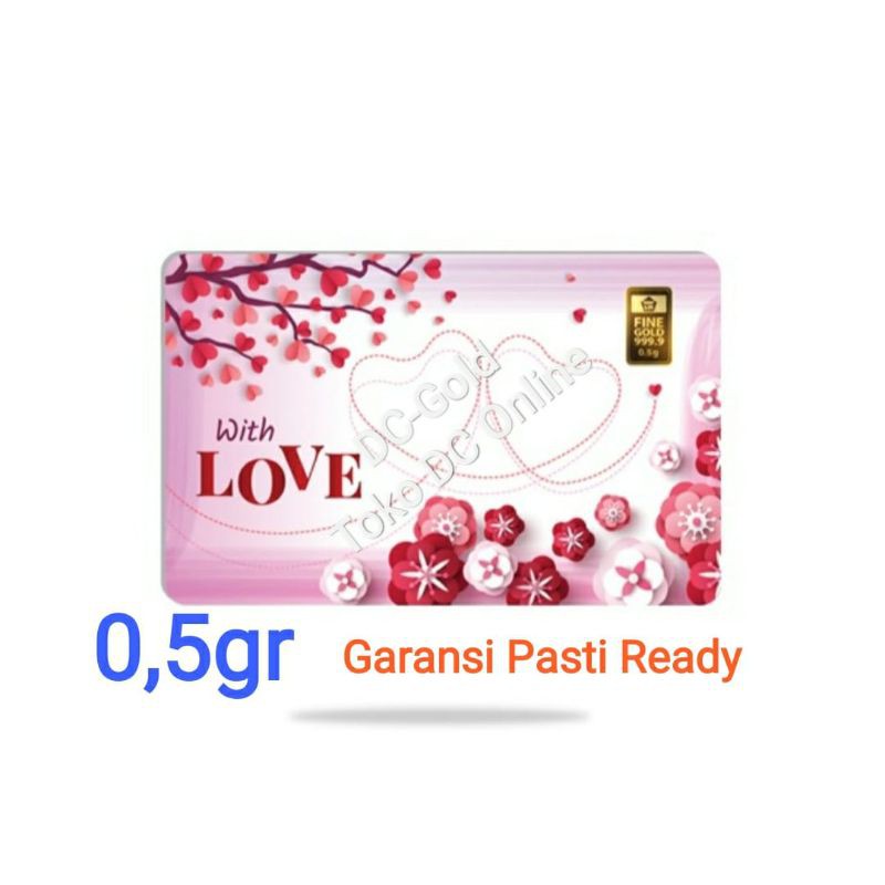 Logam Mulia Emas Antam 0,5 gram With Love Emas Cinta buat Yayank GIFT Series