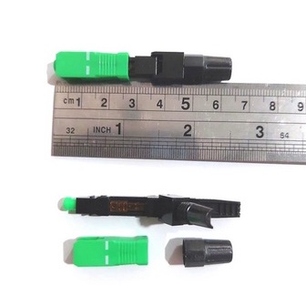 Fast Connector SC/APC Fiber Optic / Konektor Fiber Optic SC/APC Hijau