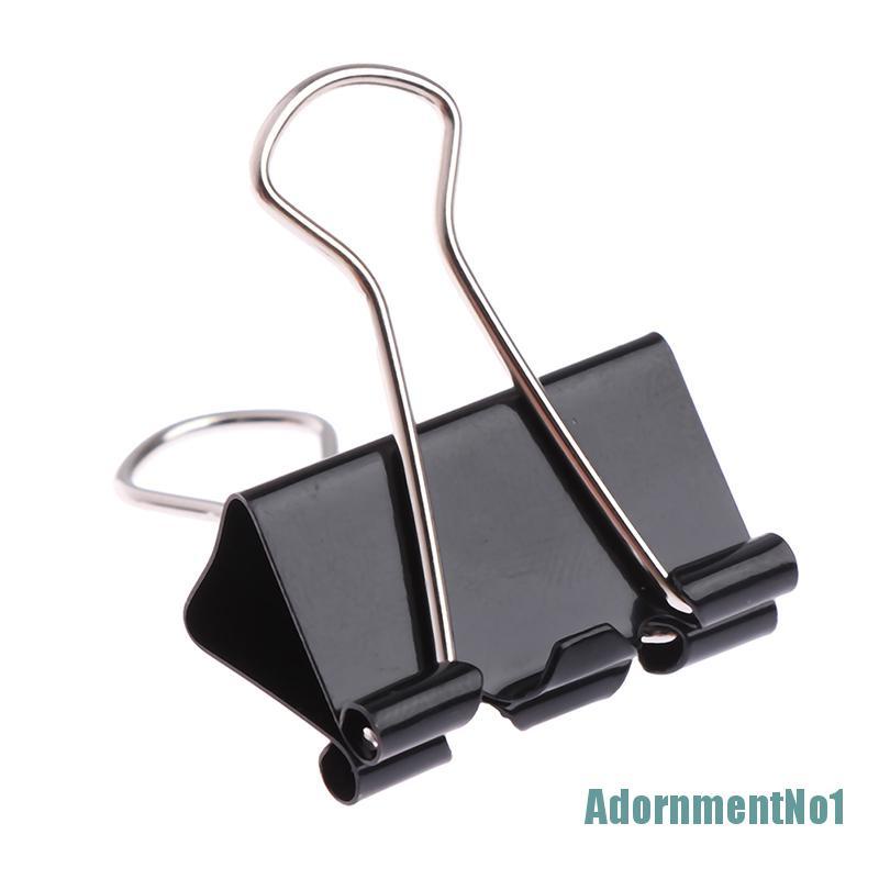 (AdornmentNo1) 10pcs Klip Binder Metal Warna Hitam