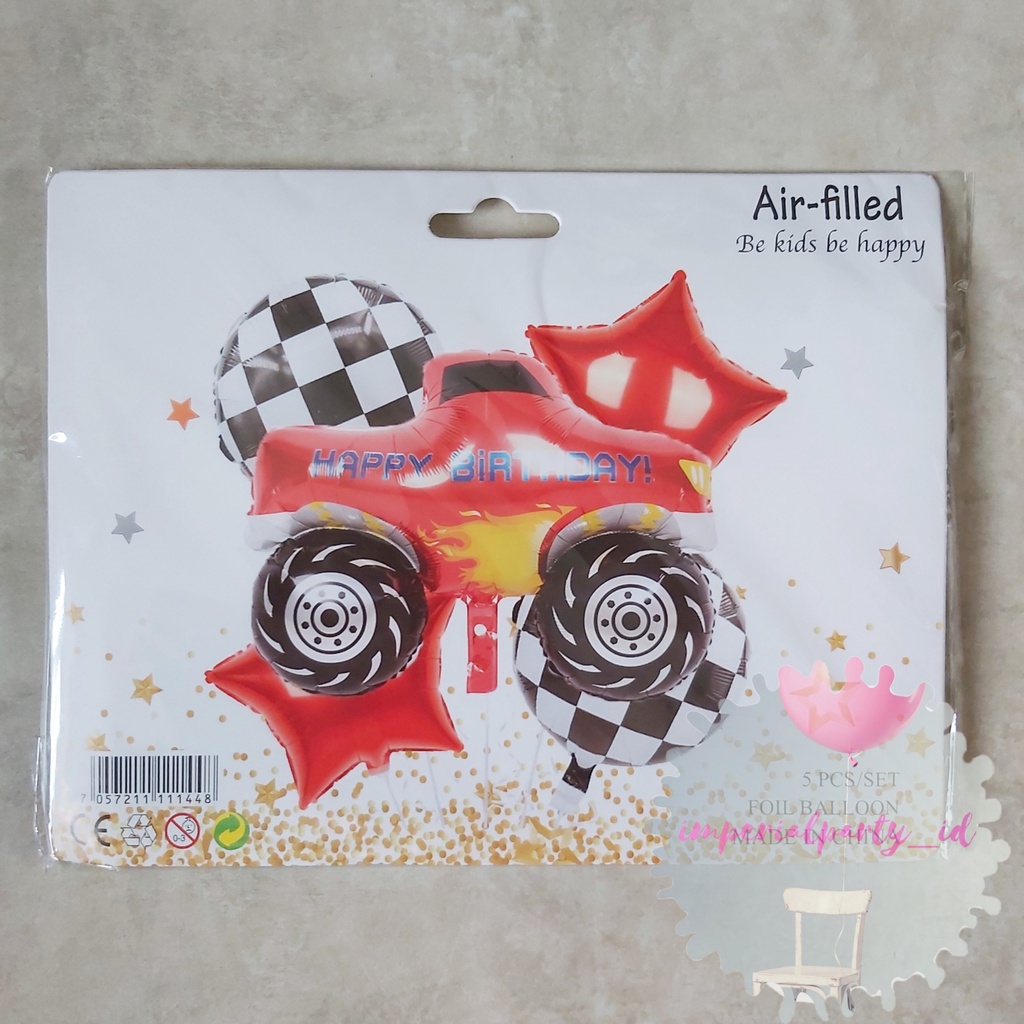 Balon Foil Set Mobil Truk Monster Truck Jam