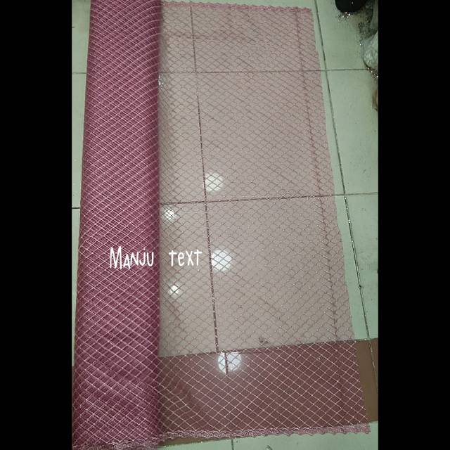 Kain tille kotak non gliter / bahan Tulle kotak/cocok untuk dress gaun seragaman dll TERBARU