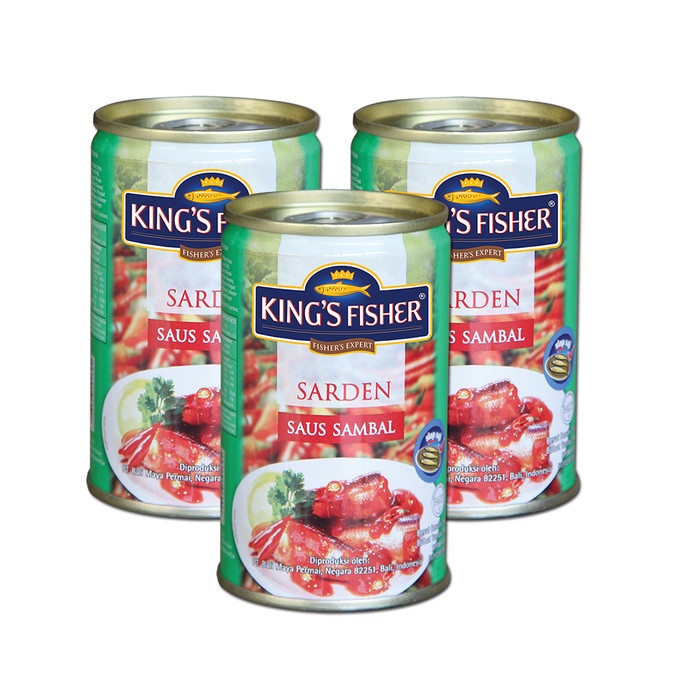 

Gg0Hh Paket 3 Pcs King'S Fisher Sarden Mini Saus Sambal Makanan Kaleng 155G Ds0kk