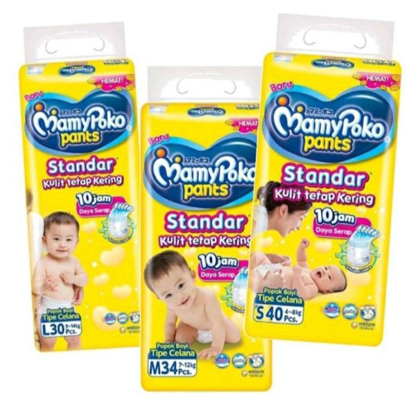Pampers mamypoko S40,M34,L30