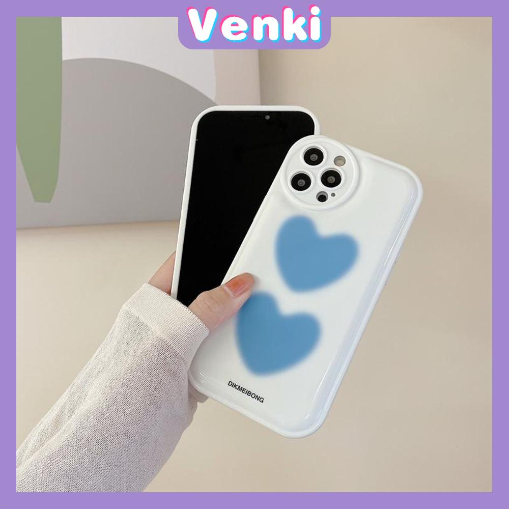 iPhone Case Silicone Soft Case Airbag Shockproof Protection Camera Blue Heart Simple Cute Compatible For iPhone 11 Pro Max 13 Pro Max 12 Pro Max 7Plus xr XS Max