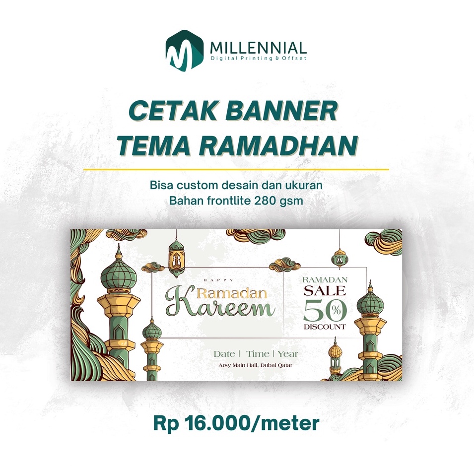 Cetak Banner Ramadhan Bisa Custom | Cetak Banner Event Ramadhan Murah | Cetak Banner Bukber | Banner