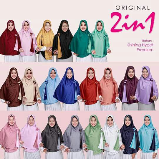 Jilbab Instan Bolak Balik XL jilbab 2 warna Hijab Bolak balik Khimar Bolakbalik Instan Bergo Bolbal